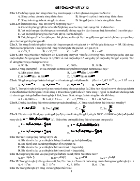 Đề tổng hợp vật lý 12